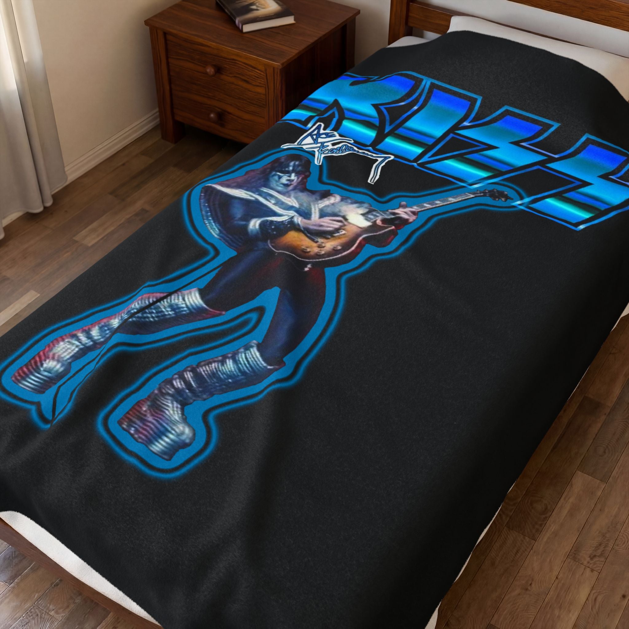 Ace Frehley NY Grove Front / Velveteen Plush Blanket