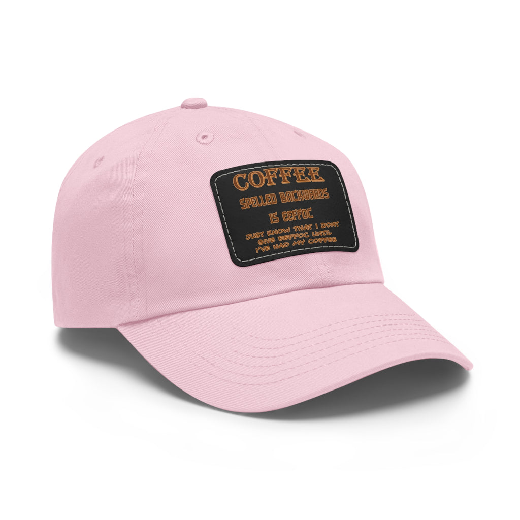 Coffee Spelled Backwards Is EEFFOC/ Leather Patch