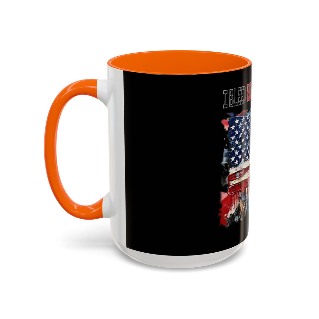 I Bleed Red White and Blue / Accent Coffee Mug 11/15oz