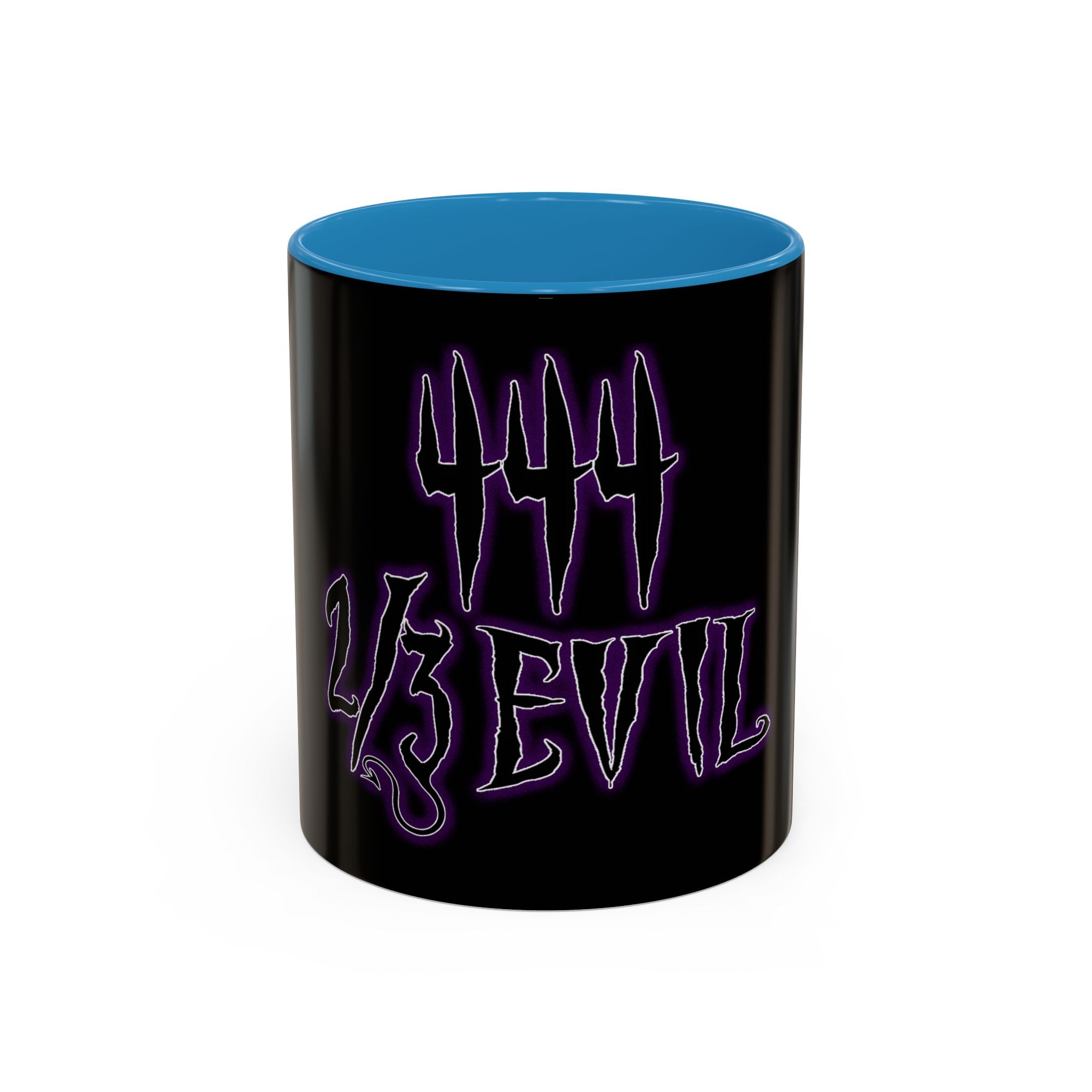 2/3 Evil Gothic Purple Script / Accent Coffee Mug 11/15oz