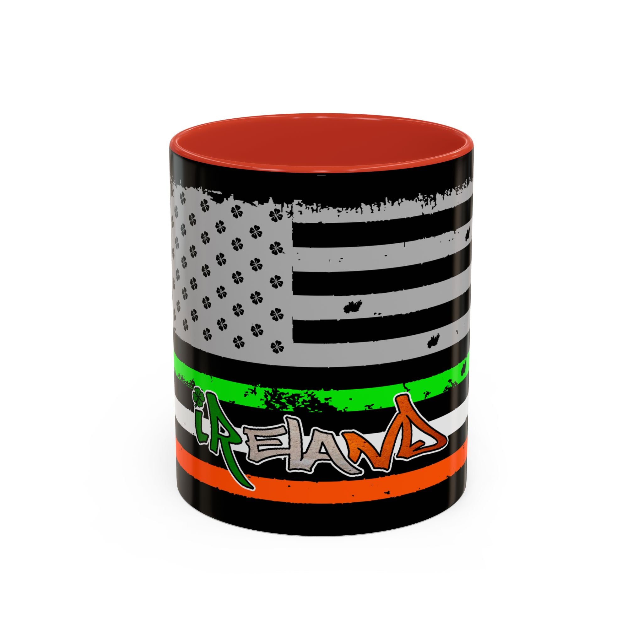 American/Ireland Flag / Accent Coffee Mug 11/15 oz