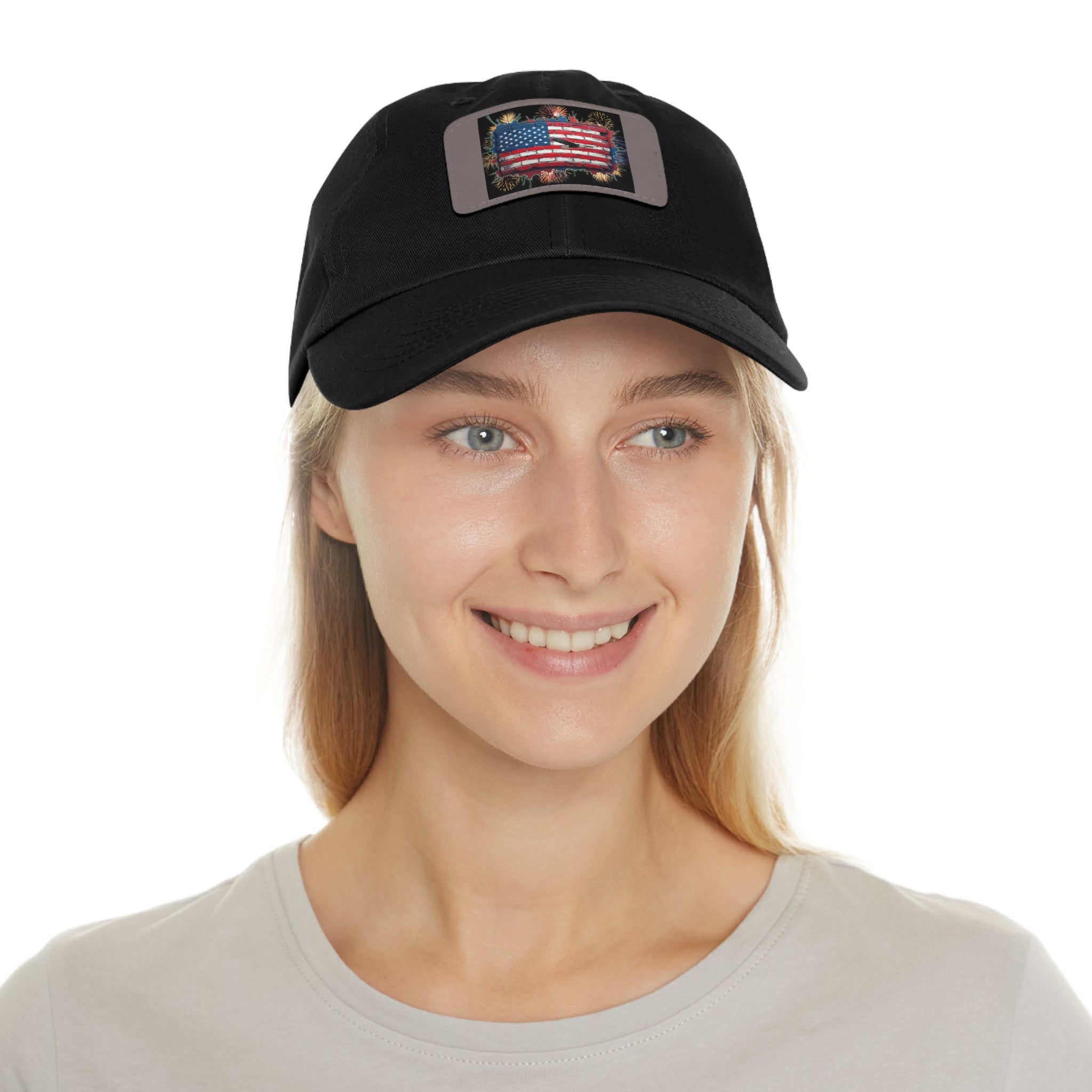 American Brick Flag / Leather Patch Hat