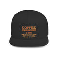 Coffee Spelled Backwords Is EEFFOC / Flat Bill Snapback