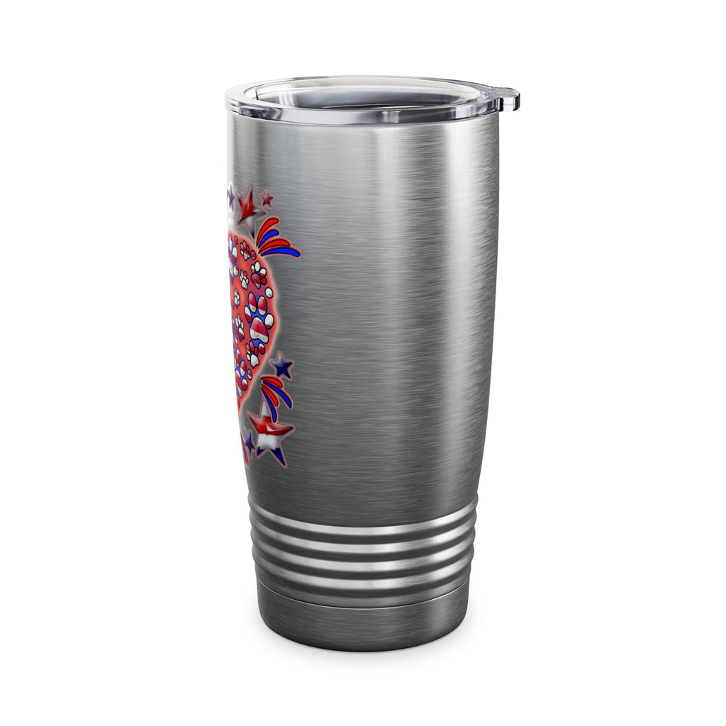 Patriotic Dog Heart / Insulated Tumbler 20oz
