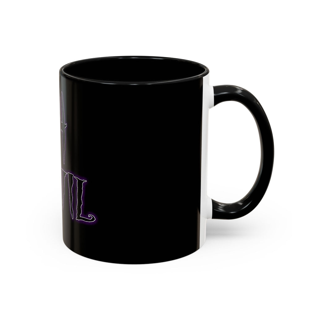 2/3 Evil Gothic Purple Script / Accent Coffee Mug 11/15oz