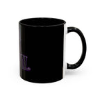 2/3 Evil Gothic Purple Script / Accent Coffee Mug 11/15oz