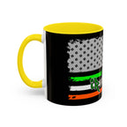 American/Ireland Flag / Accent Coffee Mug 11/15 oz