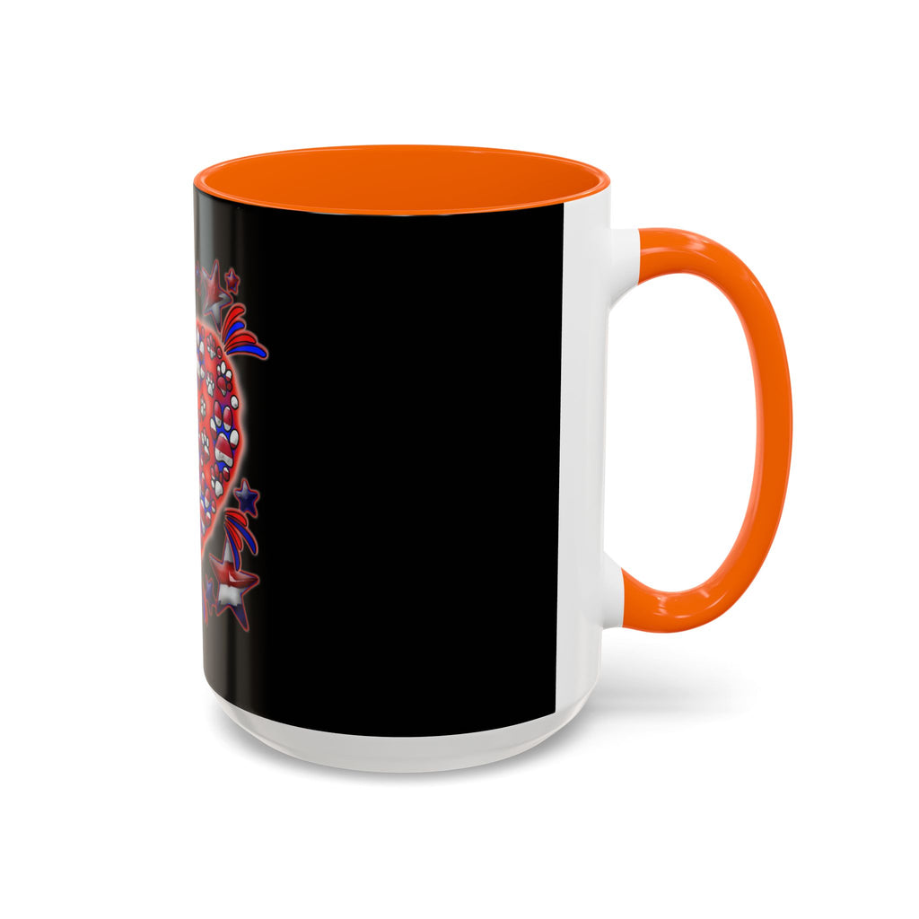 Patriotic Dog Heart / Accent Coffee Mug 11/15oz