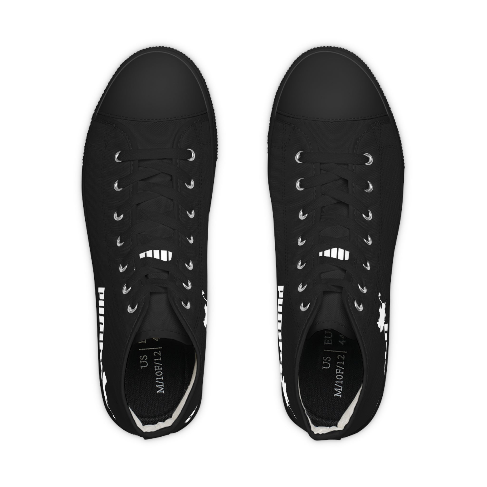 Pumba / Black White High Top Sneakers