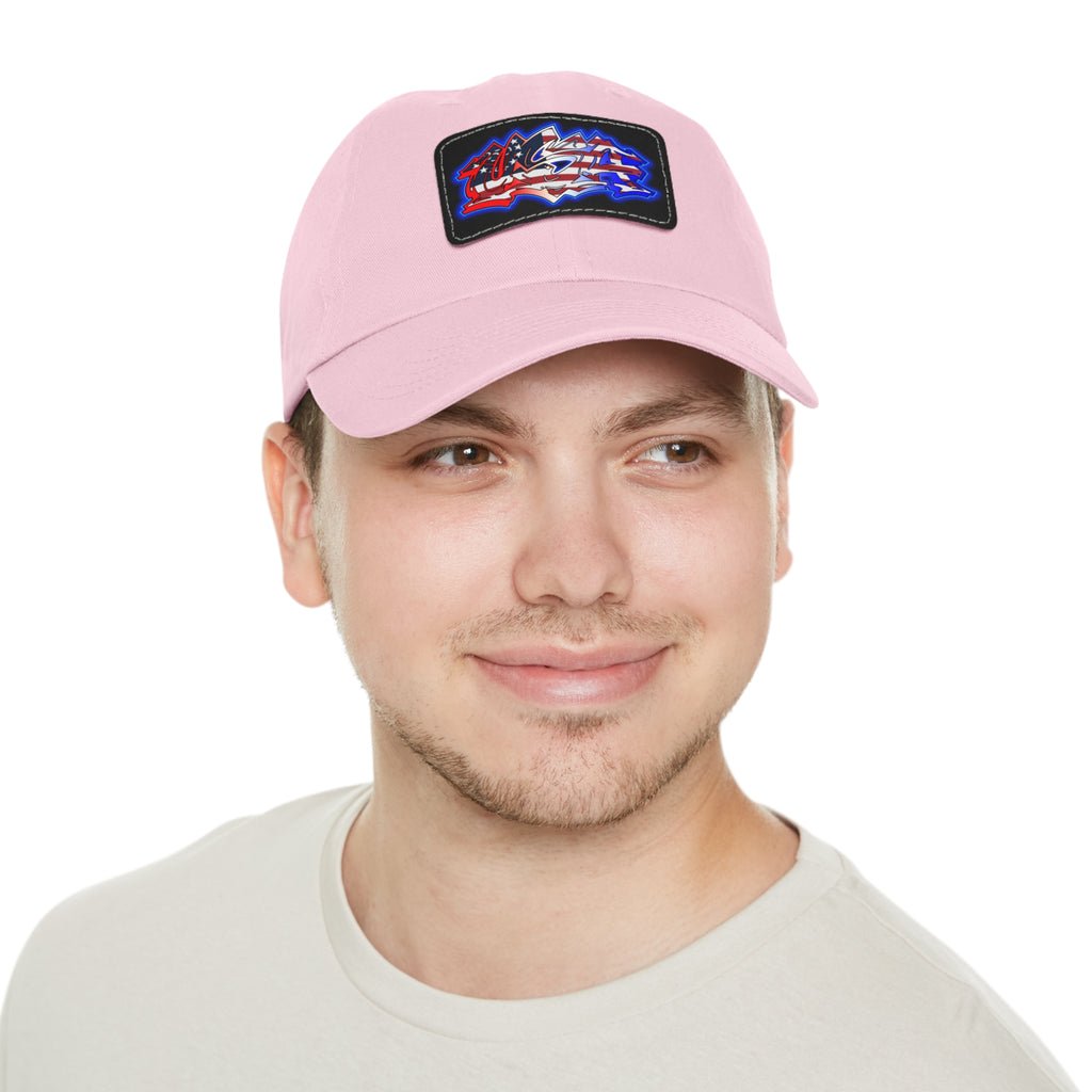 USA Graffiti / Leather Patch Hat