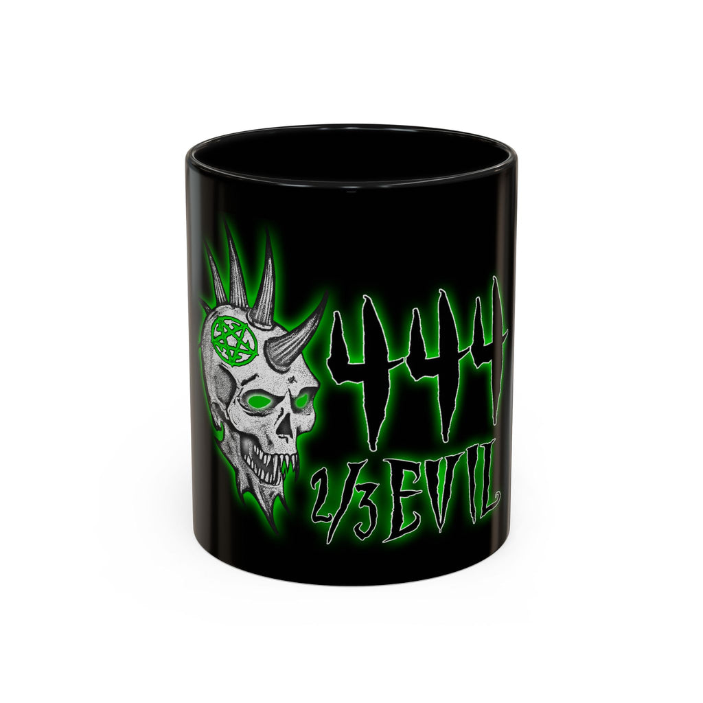 2/3 Evil Punk Skull / Accent Coffee Mug 11/15oz