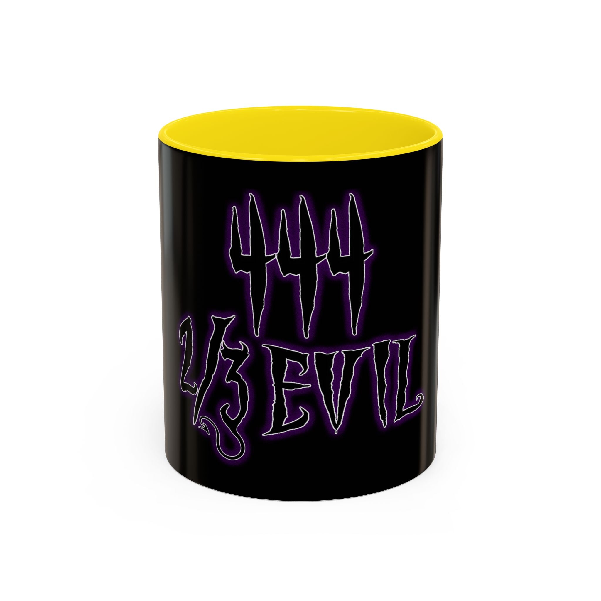 2/3 Evil Gothic Purple Script / Accent Coffee Mug 11/15oz