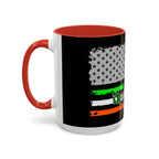 American/Ireland Flag / Accent Coffee Mug 11/15 oz