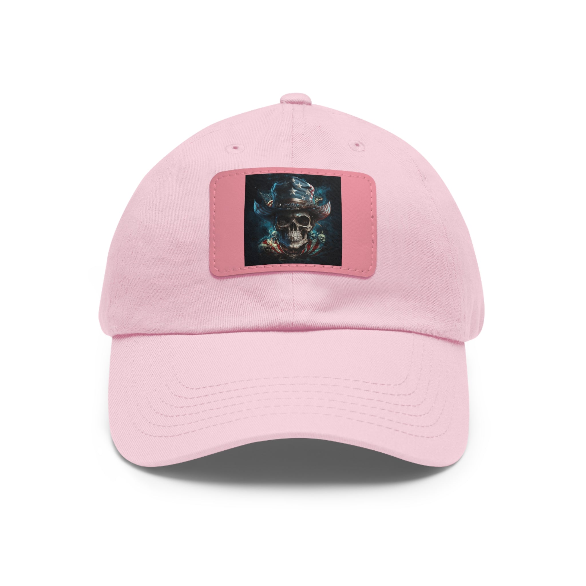 Skull Cowboy / Leather Patch Hat