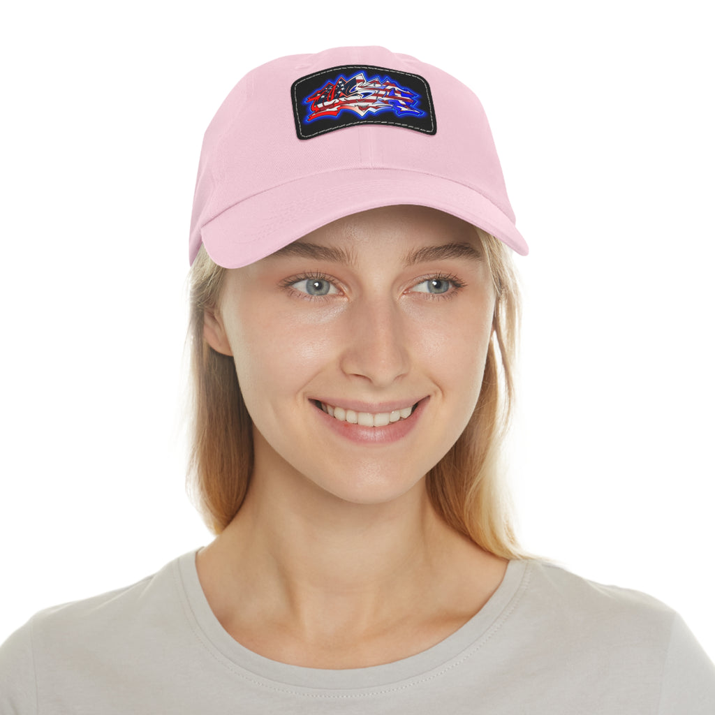 USA Graffiti / Leather Patch Hat