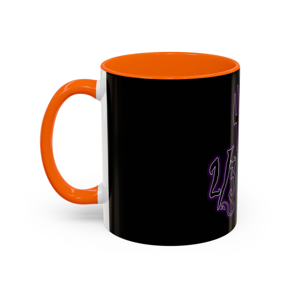 2/3 Evil Gothic Purple Script / Accent Coffee Mug 11/15oz