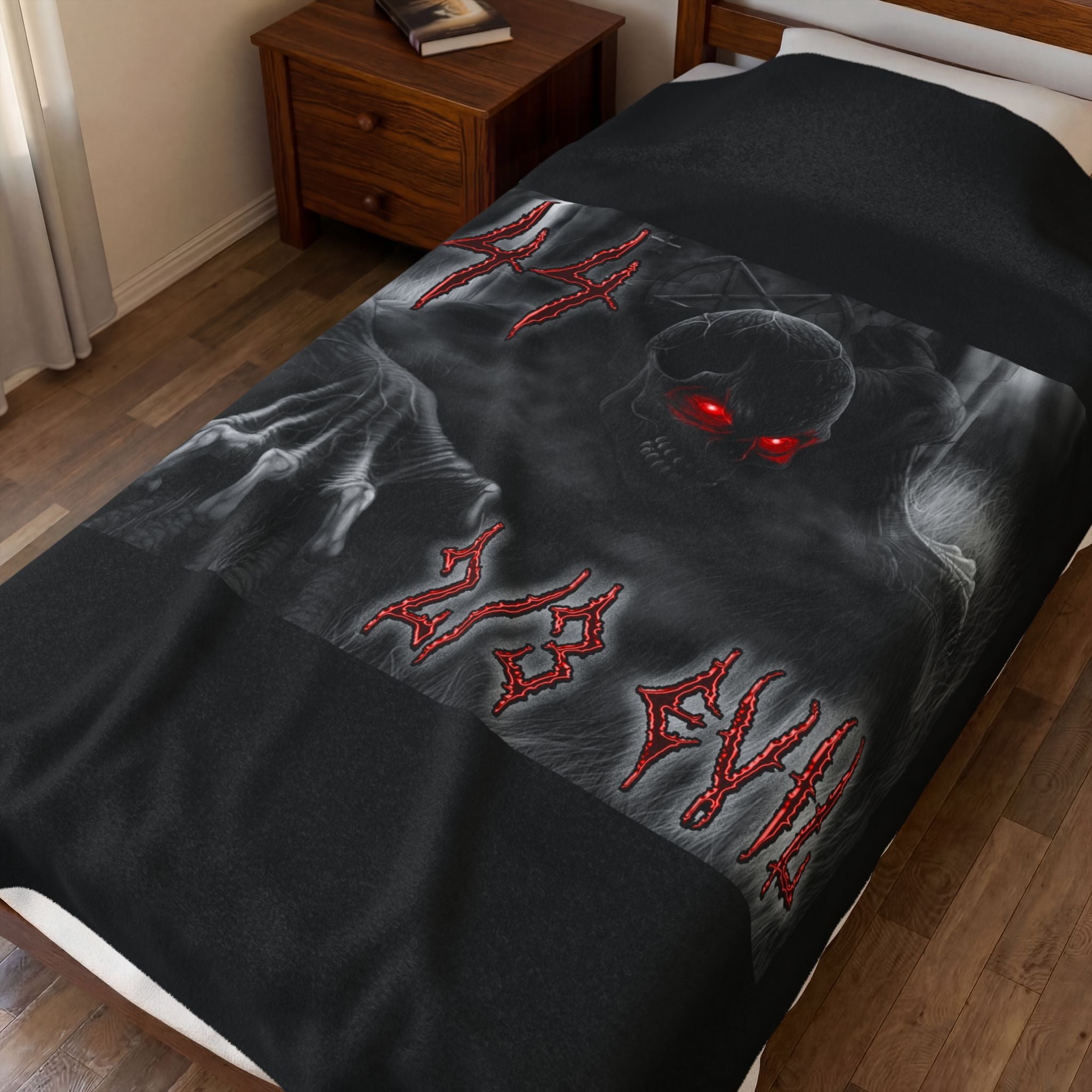 2/3 Evil Demon / Velveteen Plush Blanket