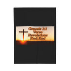 Genesis 1:1 / Revelations End:End / Velveteen Plush Blanket