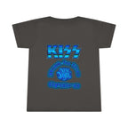 Toddler T-Shirt - KISS Band Graphic Tee (Blue Retro Rock Guitar Design)