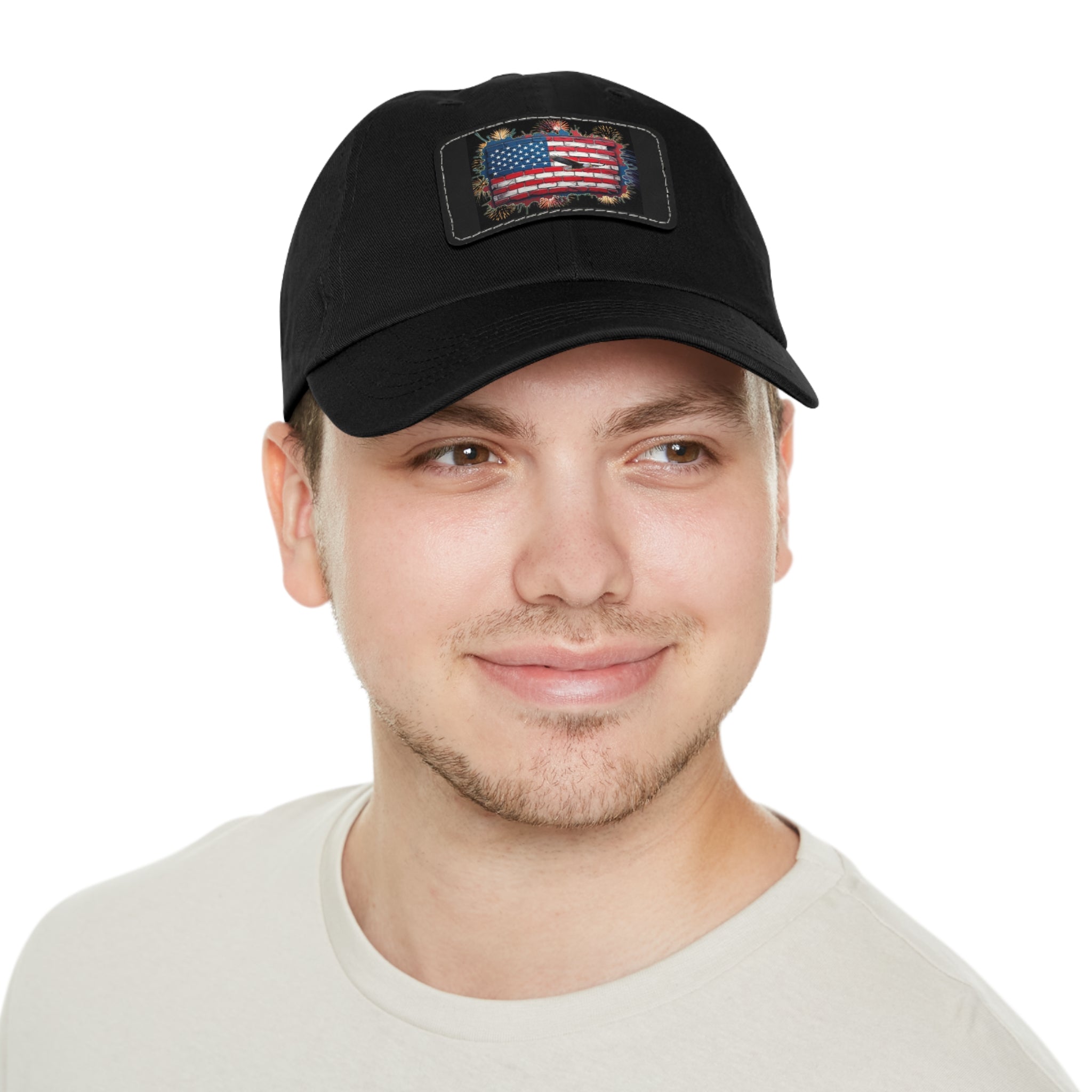 American Brick Flag / Leather Patch Hat