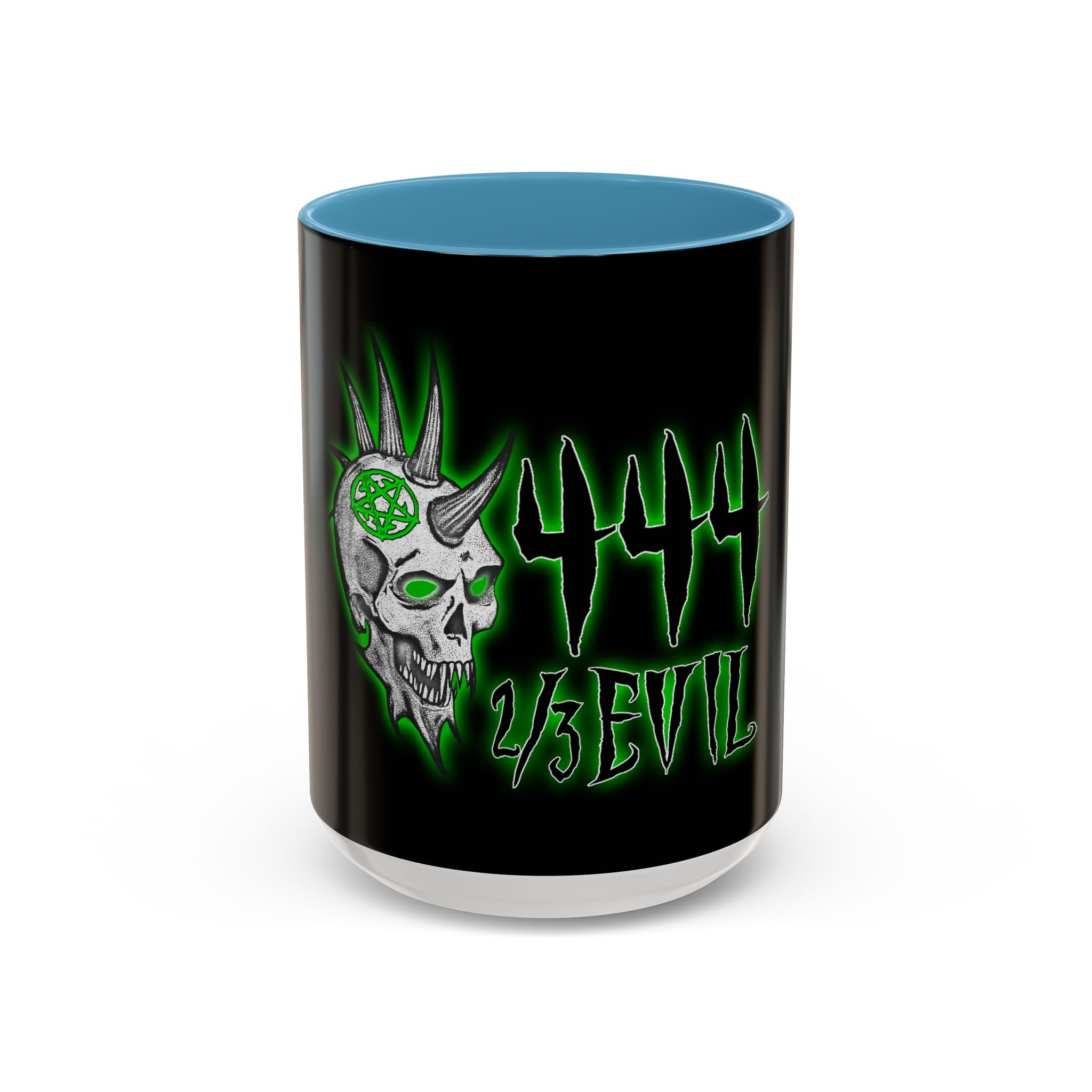 2/3 Evil Punk Skull / Accent Coffee Mug 11/15oz
