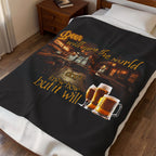 Beer Will Save The World / Velveteen Plush Blanket
