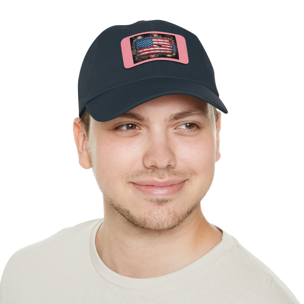 American Brick Flag / Leather Patch Hat