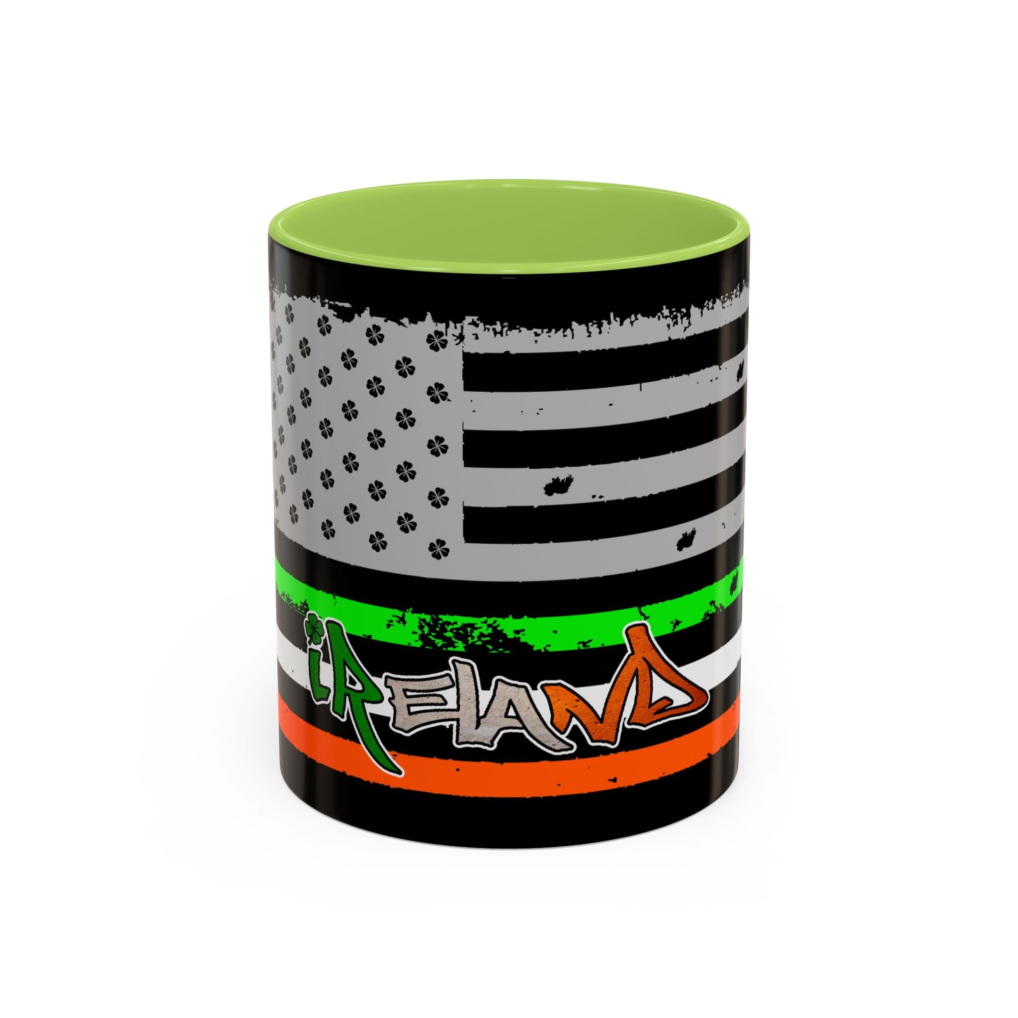 American/Ireland Flag / Accent Coffee Mug 11/15oz