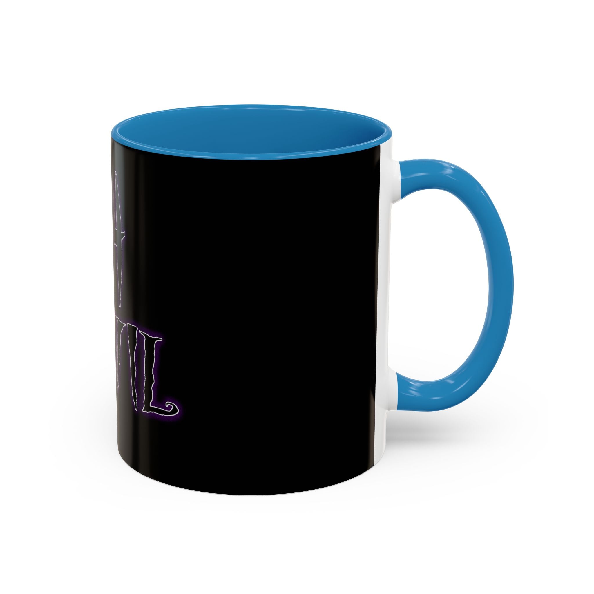 2/3 Evil Gothic Purple Script / Accent Coffee Mug 11/15oz