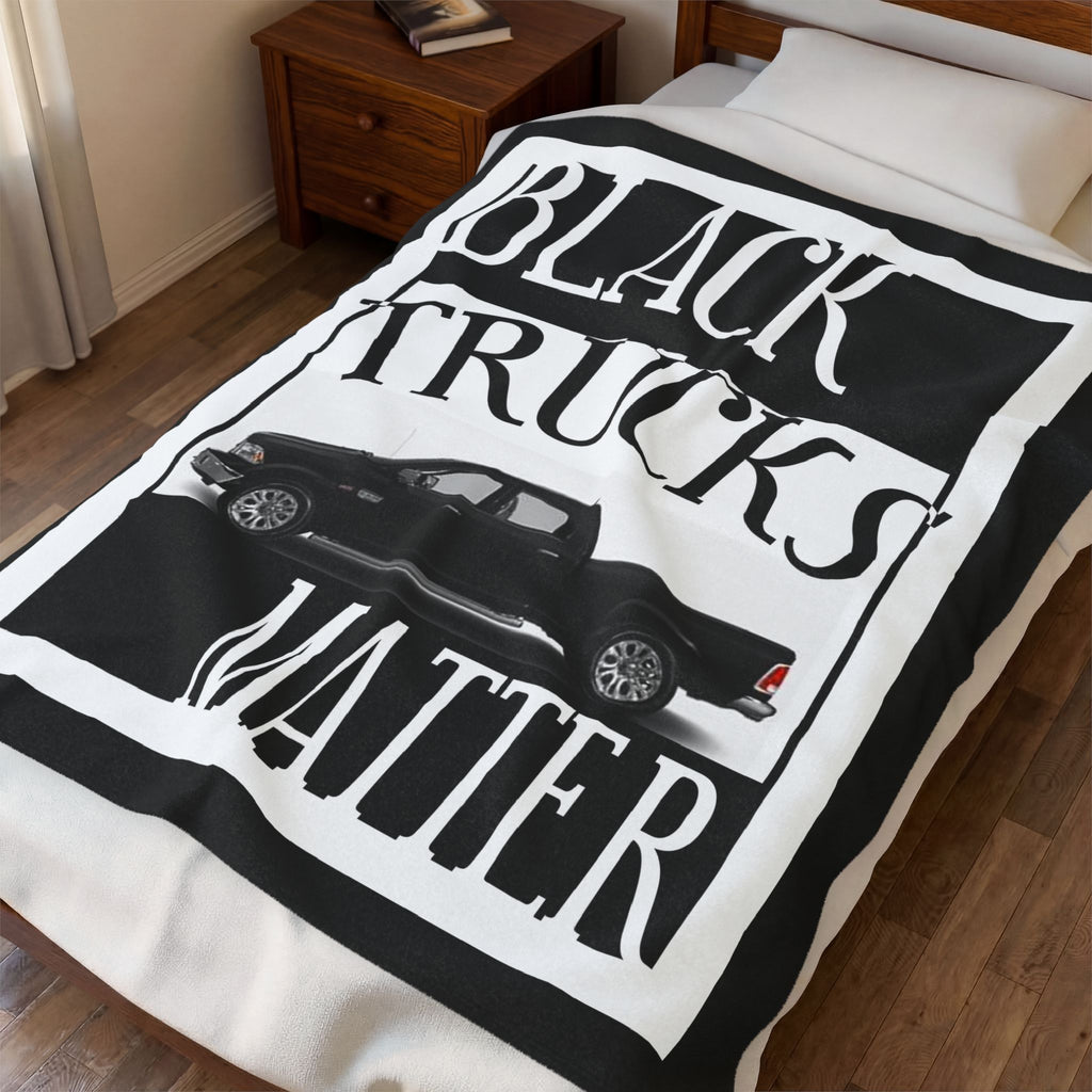 Black Trucks Matter / Velveteen Plush Blanket