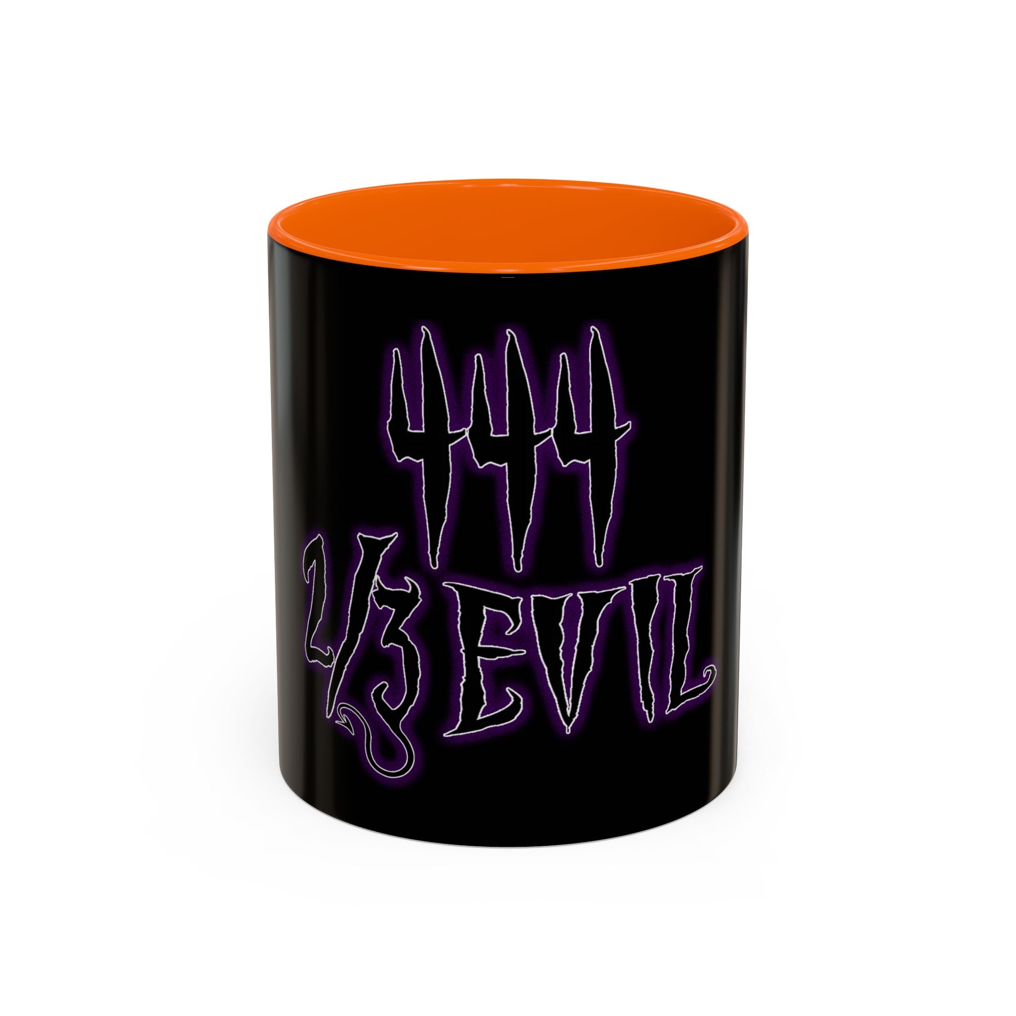 2/3 Evil Gothic Purple Script / Accent Coffee Mug 11/15oz