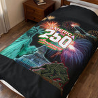 Statue of Liberty 250th / Velveteen Plush Blanket