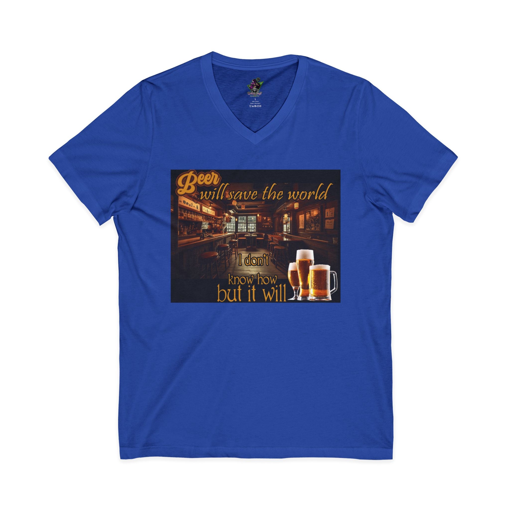Beer Will Save The World / V-Neck Tee