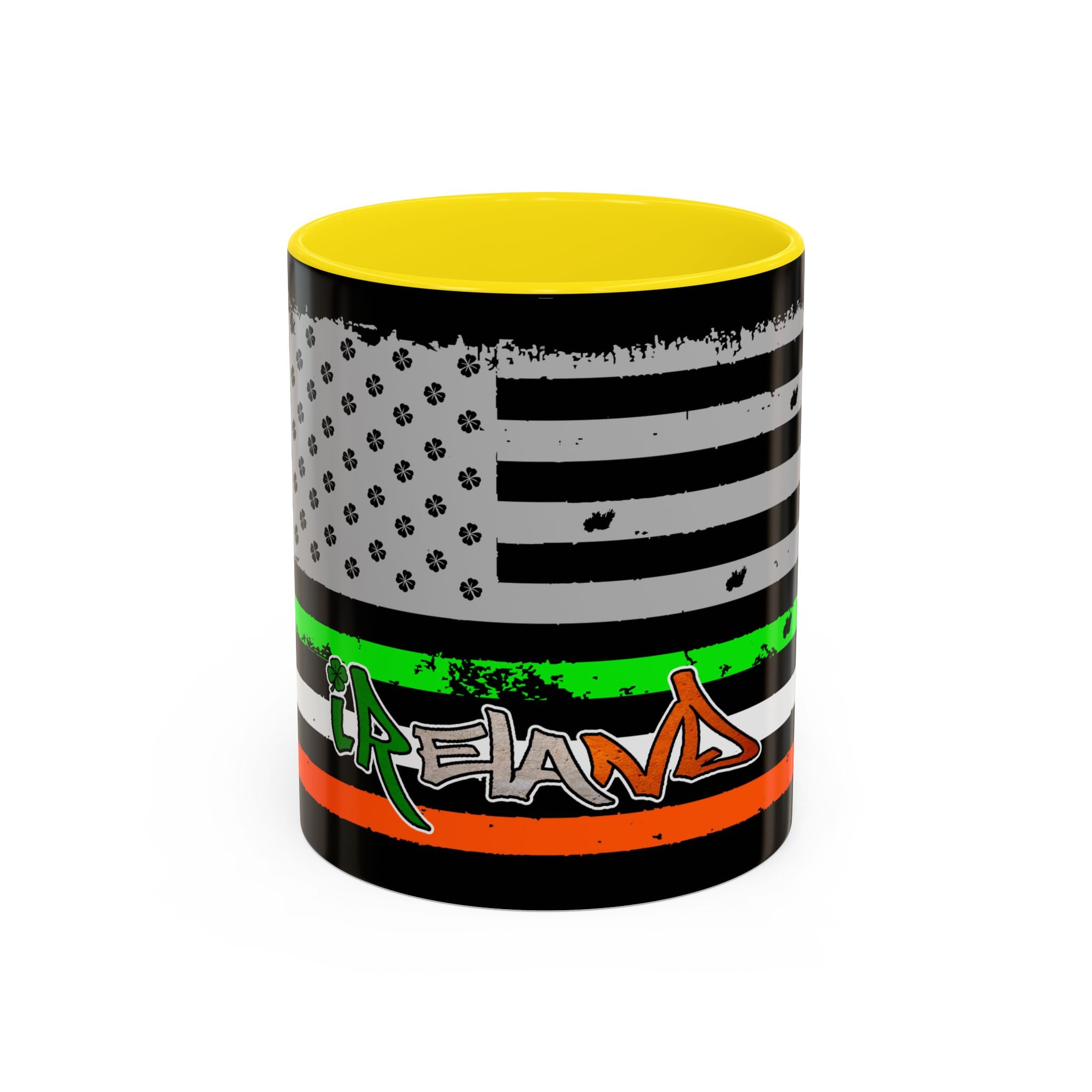 American/Ireland Flag / Accent Coffee Mug 11/15 oz