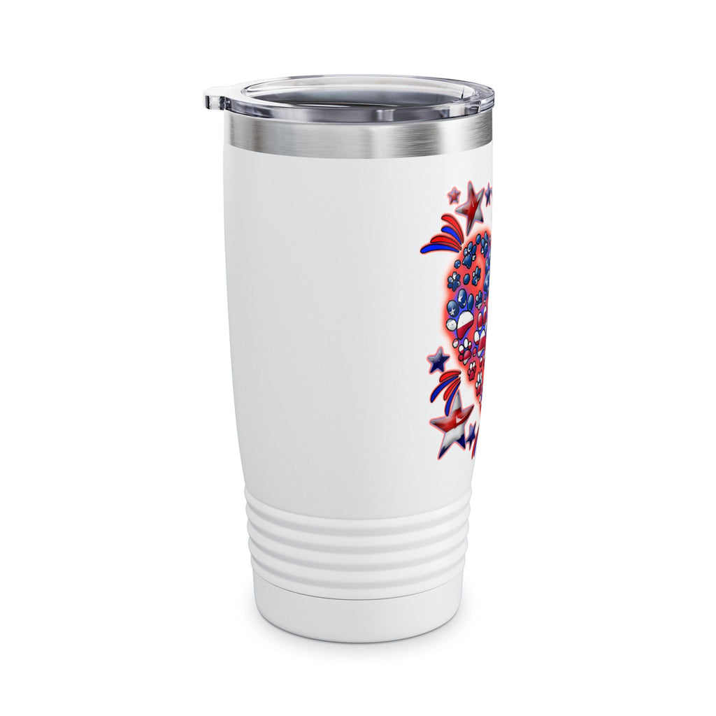 Patriotic Dog Heart / Insulated Tumbler 20oz