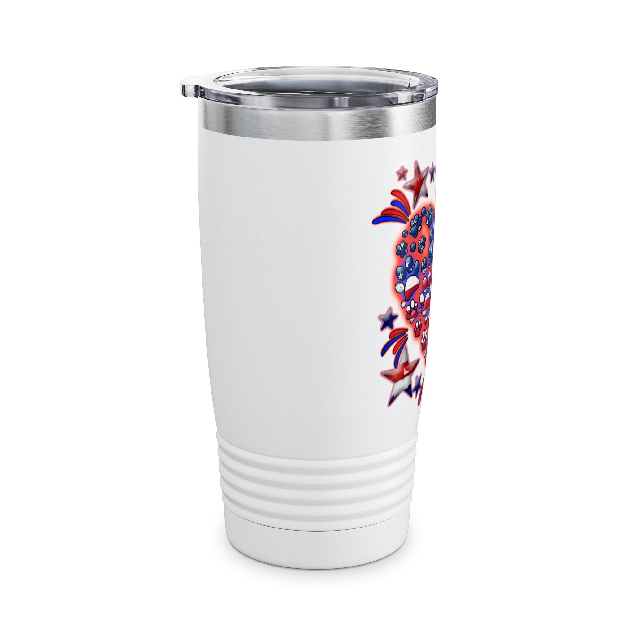 Patriotic Dog Heart / Insulated Tumbler 20oz