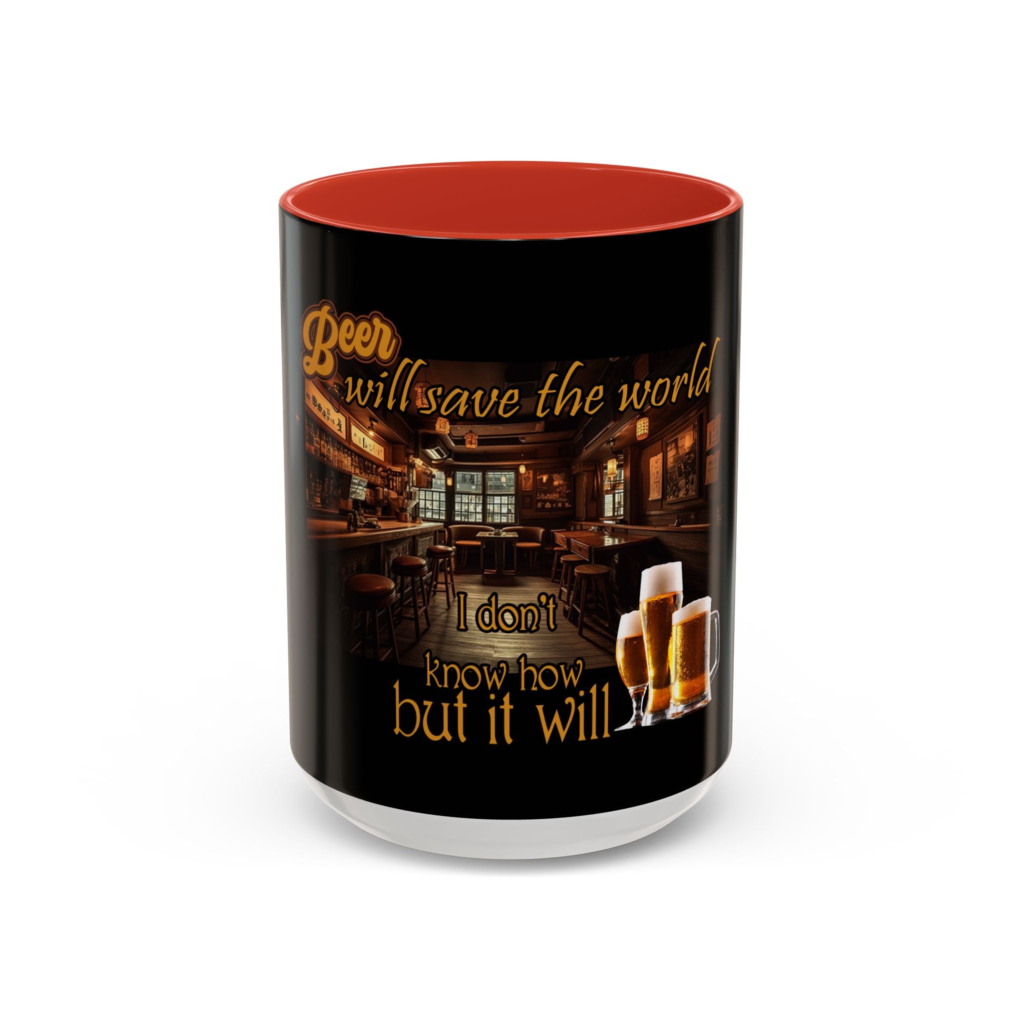 Beer Will Save The World / Accent Coffee Mug 11/15oz