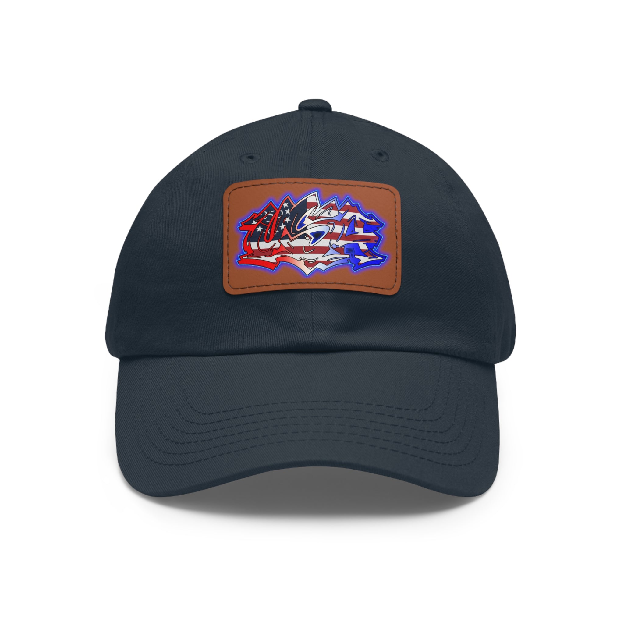 USA Graffiti / Leather Patch Hat