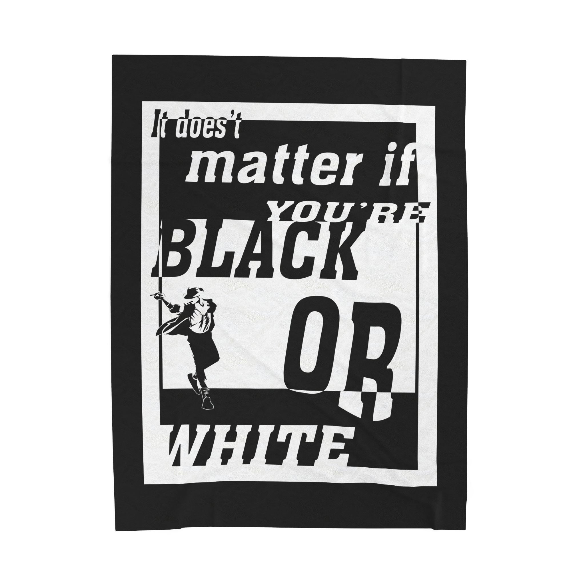 Black Or White / Velveteen Plush Blanket