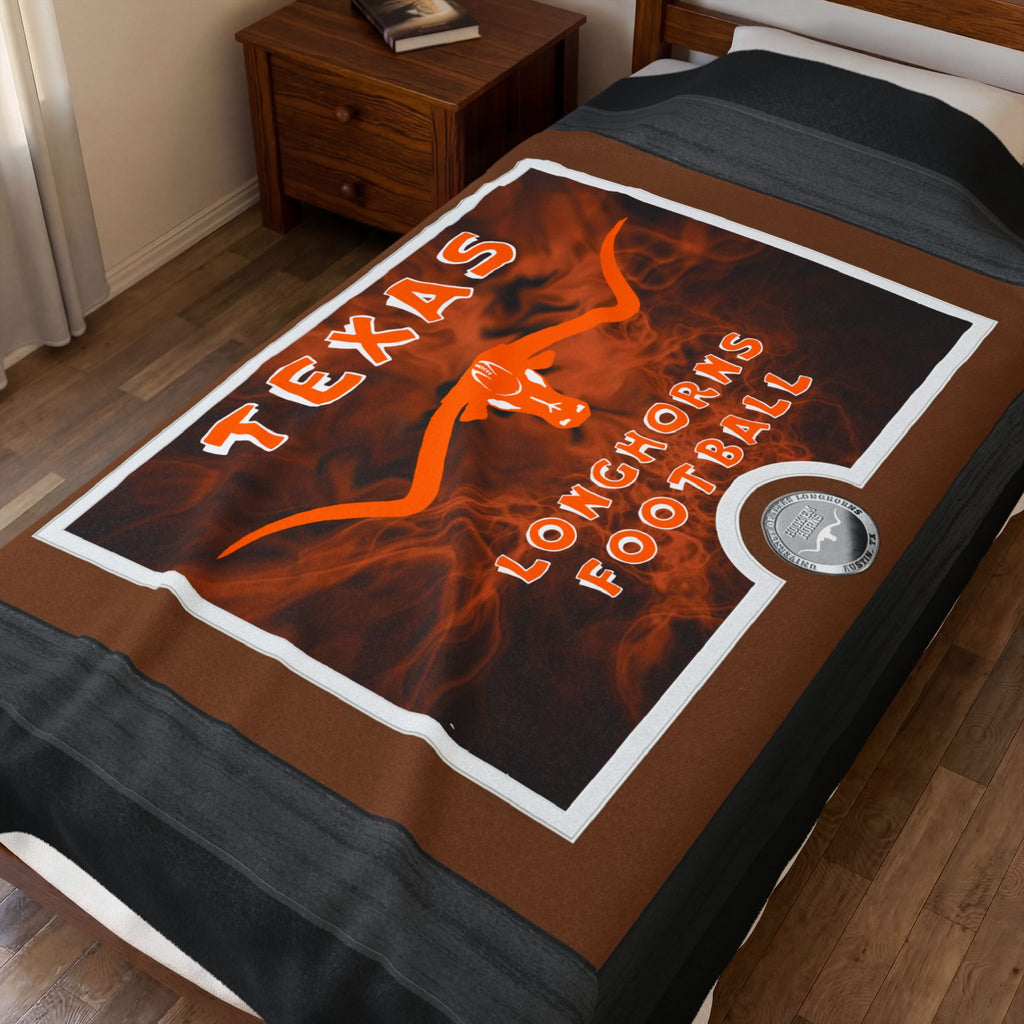 Texas Longhorns Framed / Velveteen Plush Blanket