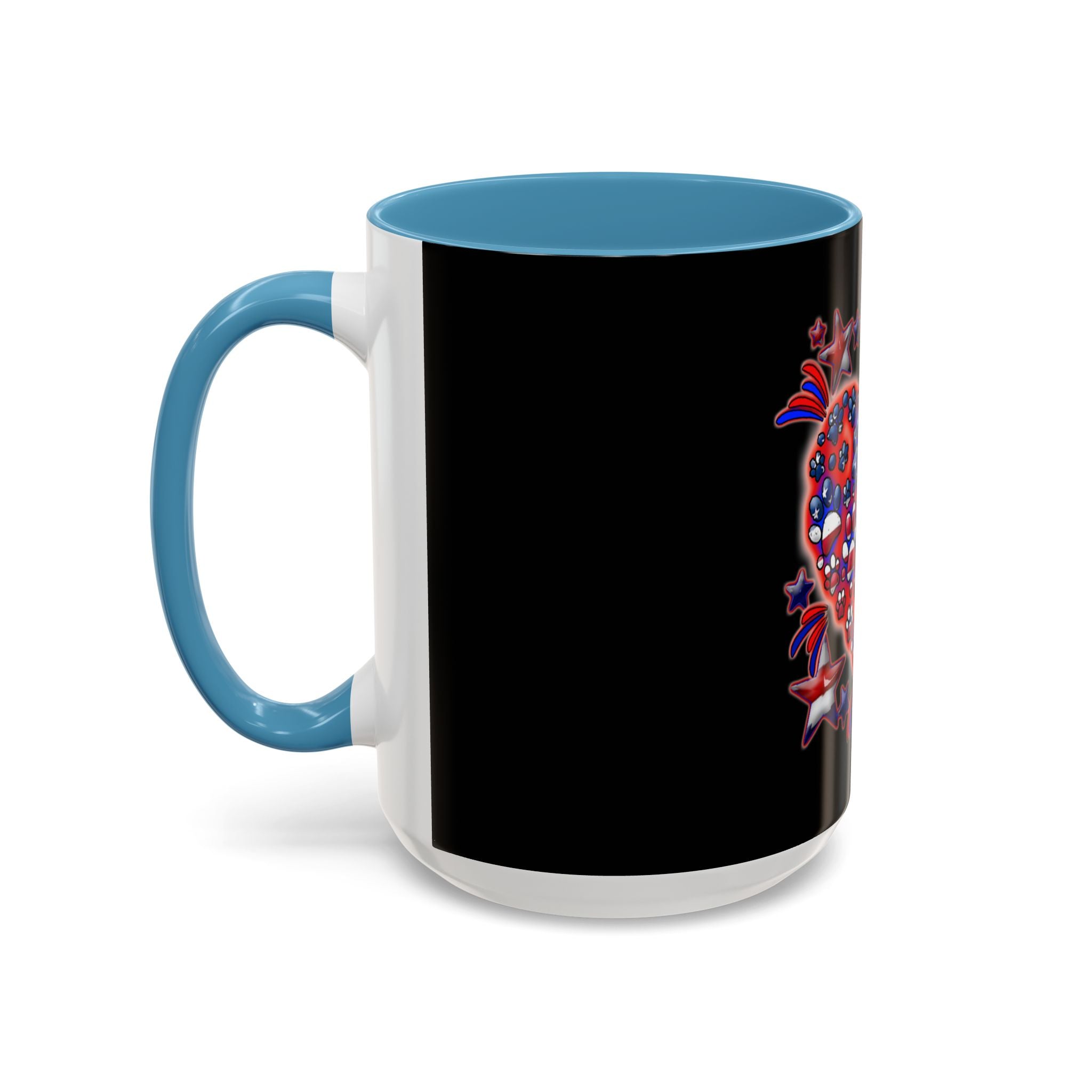 Patriotic Dog Heart / Accent Coffee Mug 11/15oz