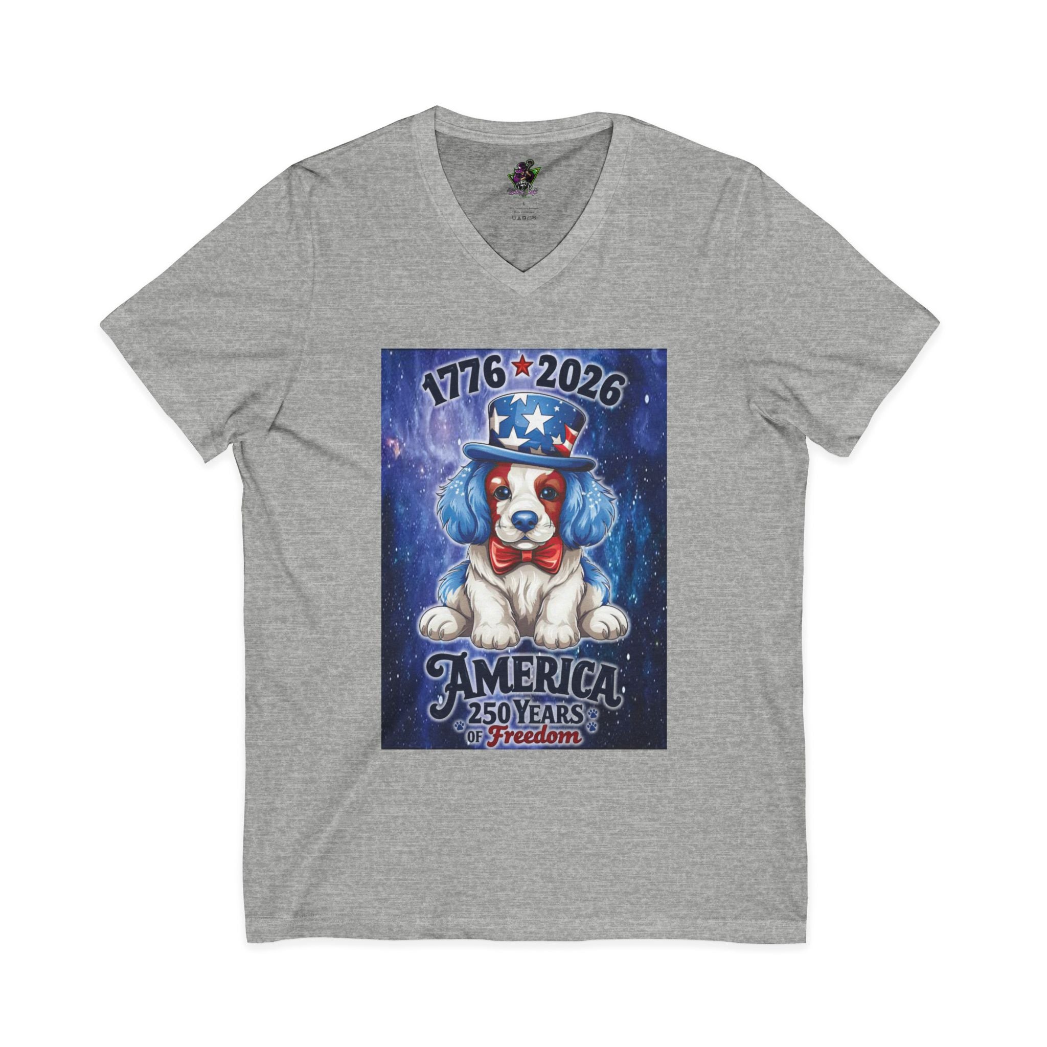 Patriotic 250th America Puppy / V-Neck