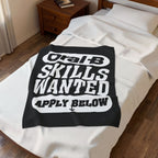 Oral-B Skills Wanted / Velveteen Plush Blanket