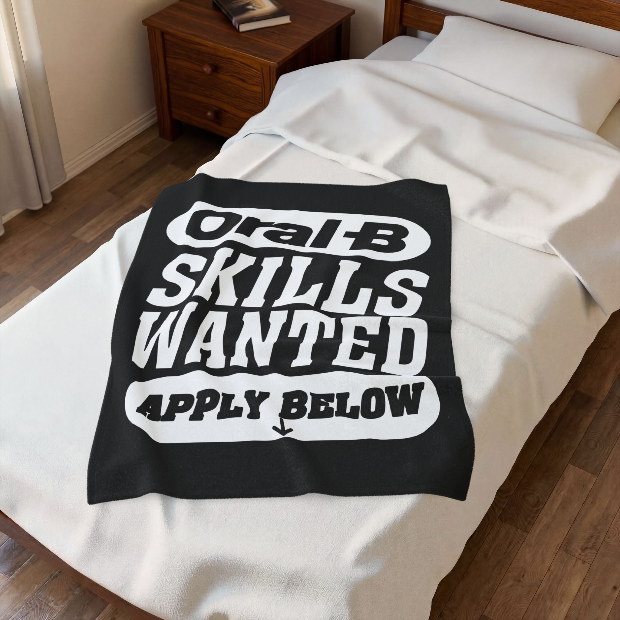 Oral-B Skills Wanted / Velveteen Plush Blanket