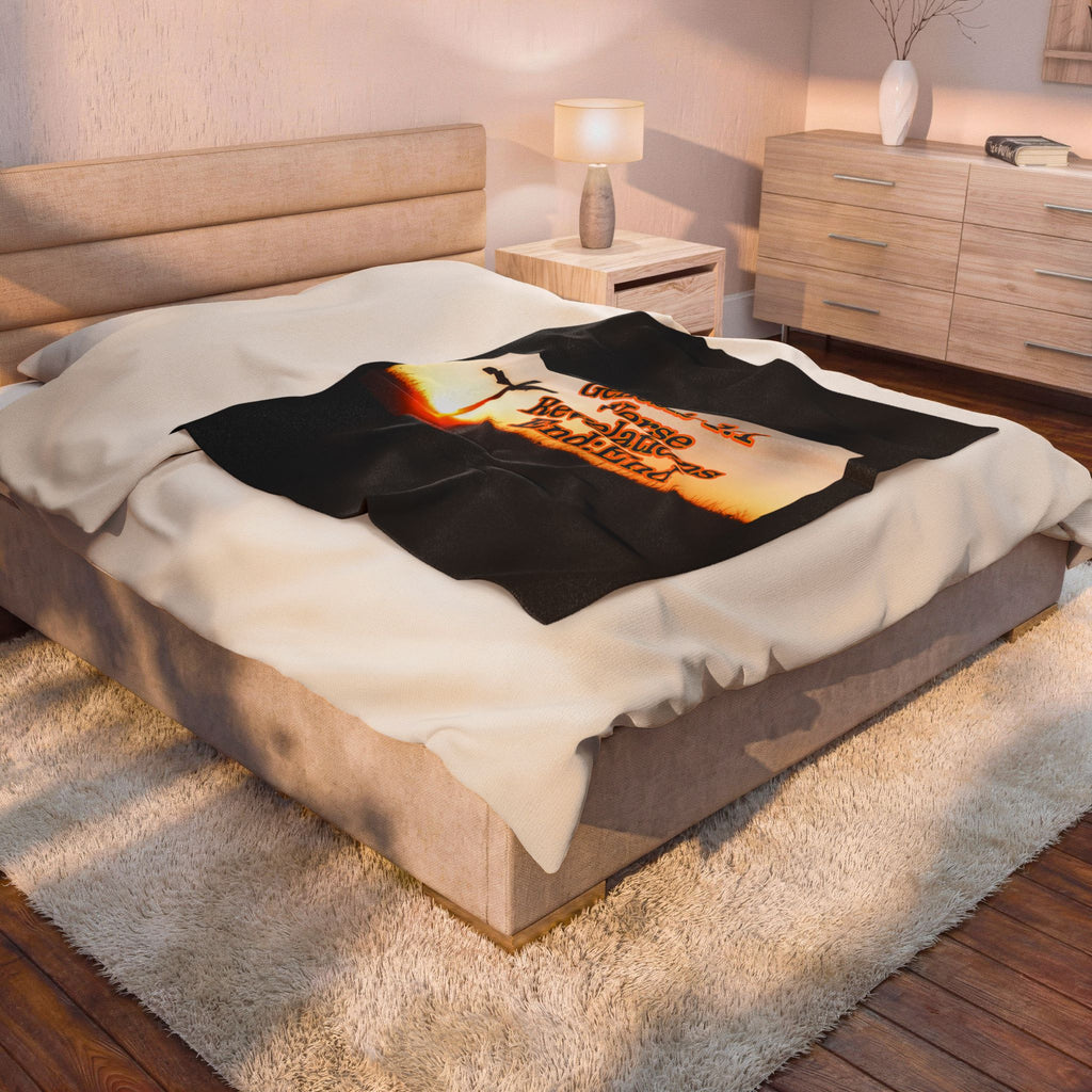 Genesis 1:1 / Revelations End:End / Velveteen Plush Blanket