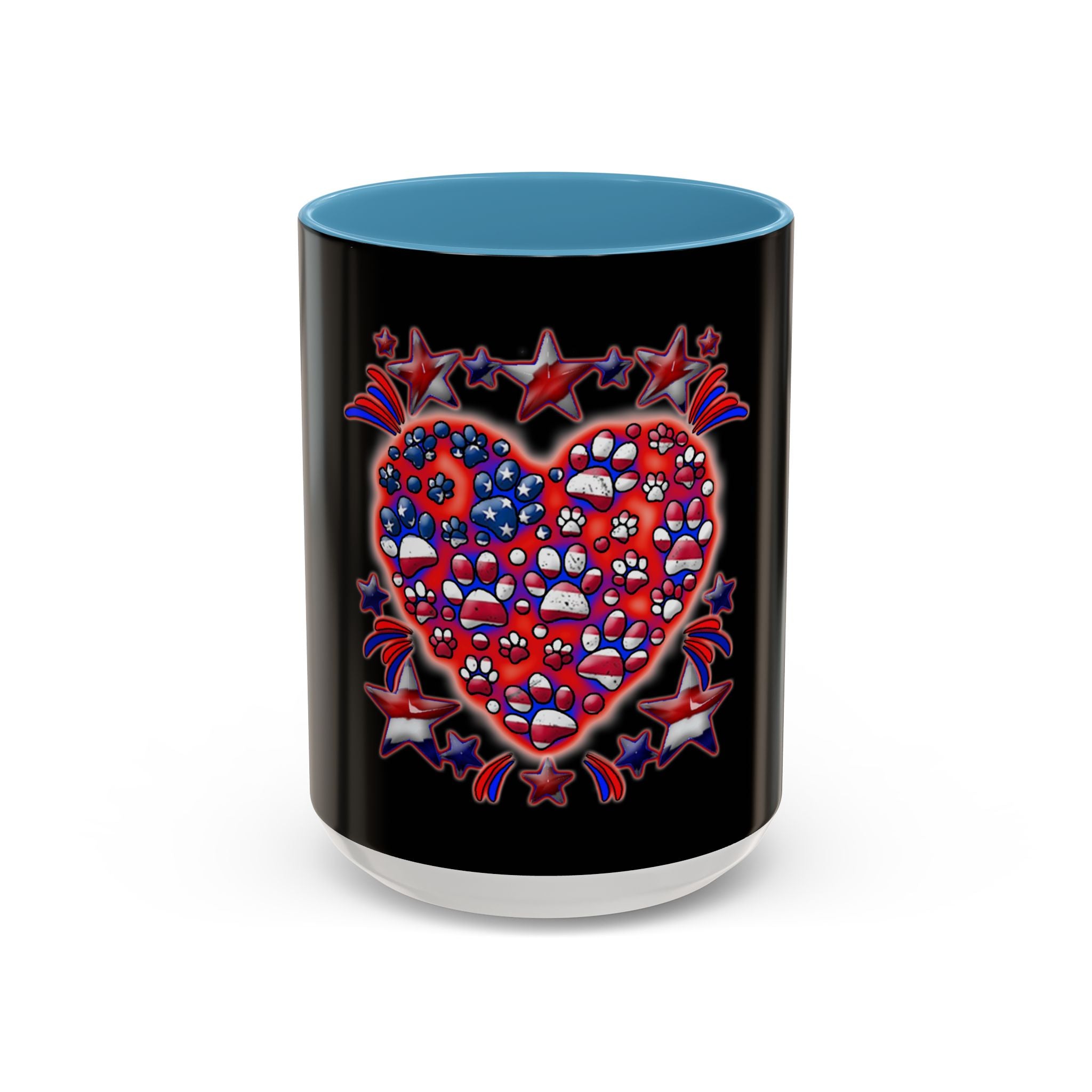Patriotic Dog Heart / Accent Coffee Mug 11/15oz