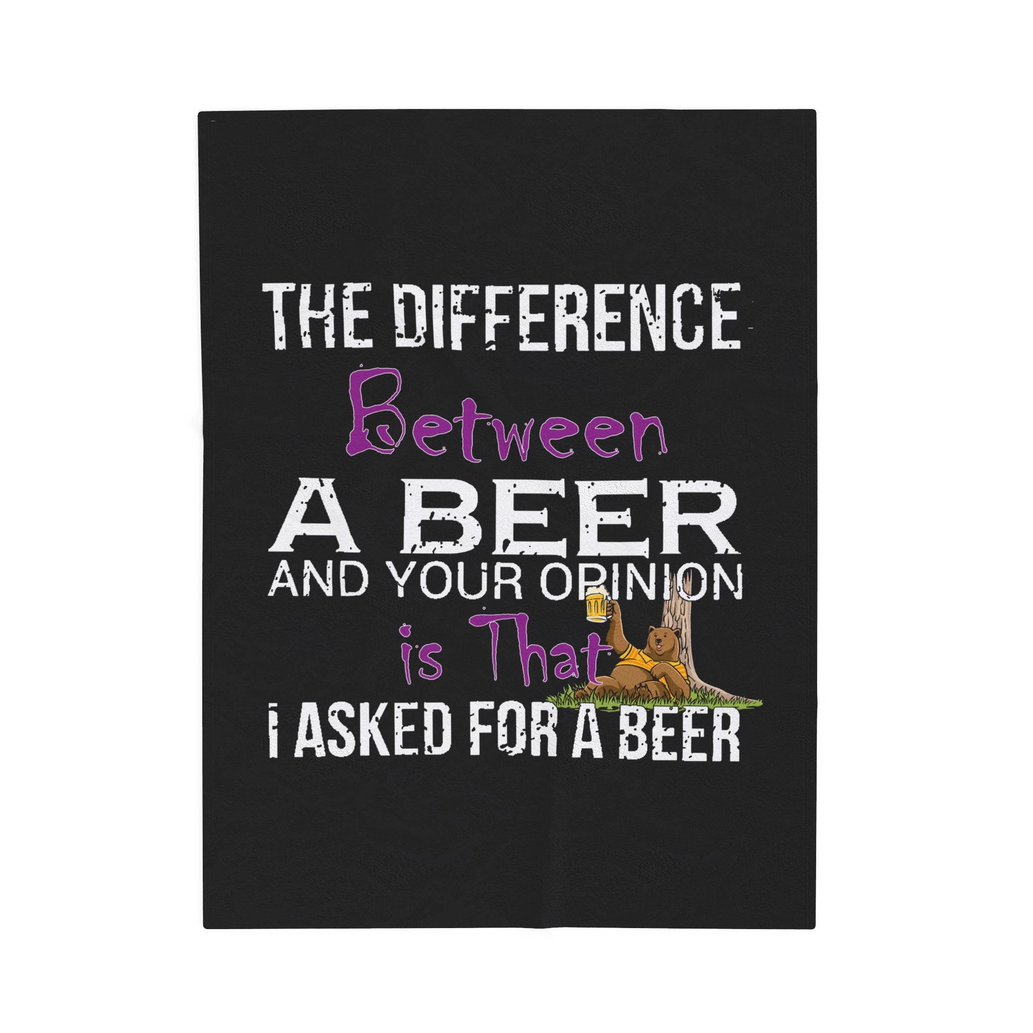 Difference Between Beer / Velveteen Plush Blanket