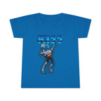 Toddler T-Shirt - KISS Band Graphic Tee (Blue Retro Rock Guitar Design)