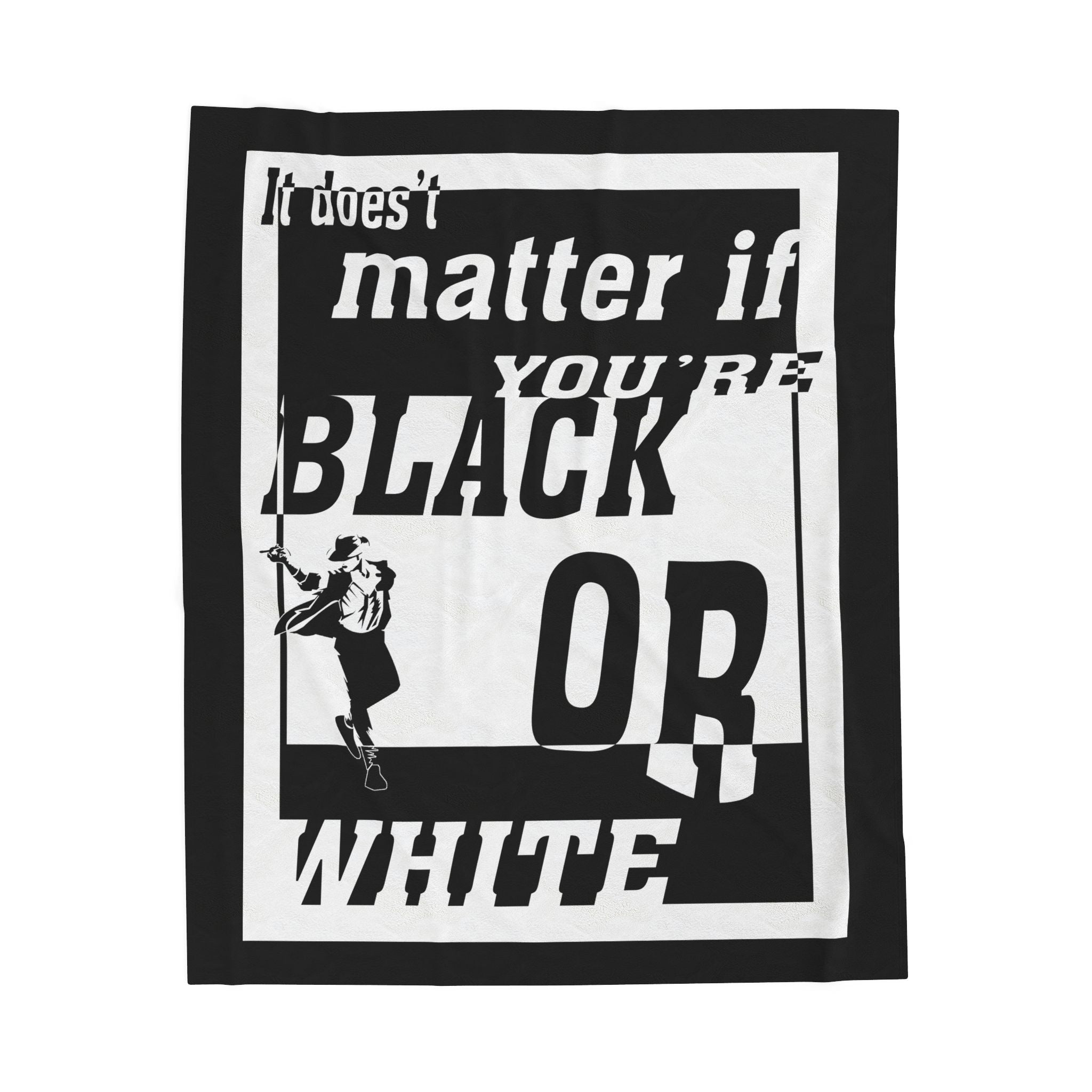 Black Or White / Velveteen Plush Blanket