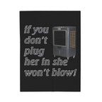 Plug Her In / Velveteen Plush Blanket